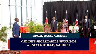 19 Cabinet Secretaries swornin at State House Nairobi [upl. by Angela10]