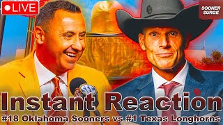 OU Football Instant Reaction to the Red River Rivalry  18 Oklahoma Sooners and 1 Texas Longhorns [upl. by Balac]