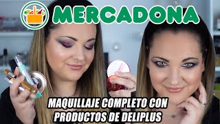 MAQUILLAJE COMPLETO DE MERCADONA CON PRODUCTOS DE DELIPLUS PRECIOS ENLACES OPINIONES [upl. by Nais]