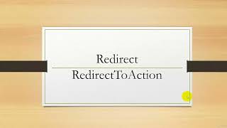 Redirect ve RedirectToAction [upl. by Soma894]