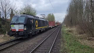 BLSC 193 715 komt lichtgroetend en toeterend met de Frenkendorf Niederglatt Shuttle door Elten [upl. by Ainattirb]