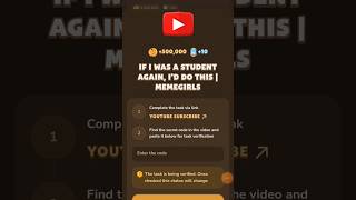 Memefi Video Code If I Was a Student Again Id Do This memefivideocode shorts [upl. by Ahsenrat]