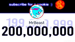 MrBeast Hits 200000000 Subscribers On YouTube [upl. by Millham671]