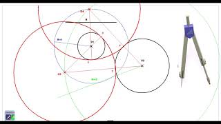 Circunferencias tangentes exteriores e incluyentes mediante suma y resta de radios [upl. by Jankell]