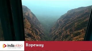 Ropeway at Pavagadh Mahakali Temple Gujarat  India Video [upl. by Fortin]