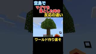 空島でマグマを落とした時の反応の違いマイクラ ゆっくり実況 空島スマホ編集 [upl. by Uni52]