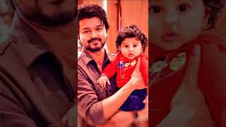 🤩 Thalabathy Vijay with daughter cute movement 🥰thalapathyvijay daughter song love trending [upl. by Namilus]