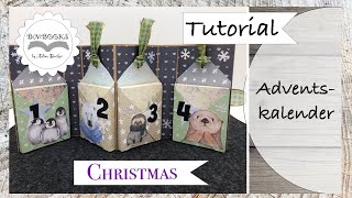 DIY  Adventskalender oder auch eine Geschenkbox  basteln mit Papier  Tutorial [upl. by Atlee]