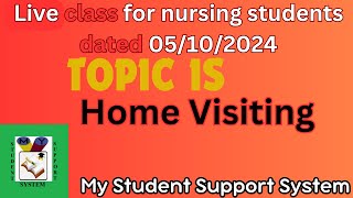 Live lecture on HOME VISITING  definition  objectives  principles  steps of home visiting [upl. by Nylrebmik950]