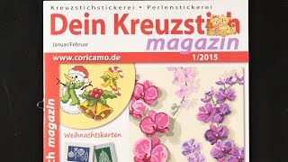 Dein Kreuzstich magazin  Elegante Orchidee 12015 [upl. by Ahsiekit744]