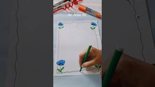 Easy assignment design for project work 💙🤍💚art shortvideo [upl. by Scales]