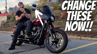 SIMPLE Change to UPGRADE your Harley Street Bob 114  Crossthread Cycle Levers Install [upl. by Norahs]