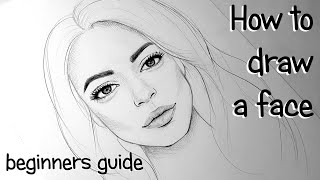 HOW TO DRAW FACES FOR BEGINNERS EASY TUTORIAL [upl. by Yhotmit]