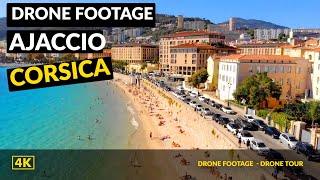 Ajaccio beach Corsica drone footage [upl. by Nolyag]