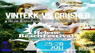 Vintekk vs Crusher live  Helene Beach Festival 2019 Dark Forrest by EFN  HARDTEKK  HD [upl. by Alyac]