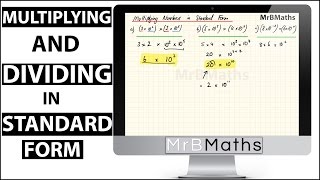 Multiplying and Dividing with Standard Form  MrBMaths [upl. by Erehpotsirhc]