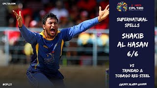 Shakib Al Hasan bowls the best ever bowling spell 66 in CPL history [upl. by Ahsieker]