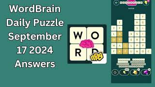 WordBrain Daily Puzzle September 17 2024 Answers [upl. by Akimot]