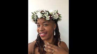 DIY Comment faire une Couronne de fleurs fraîches pour une futur mariée How to do [upl. by Direj]