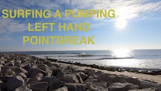 SURFING A PUMPING LEFT HAND POINTBREAK [upl. by Zebedee]