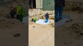 Geotextile Fabric Under Concrete Foundation construction project viral trending foryou reels [upl. by Haymo829]