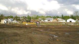 Wadena Tornado June 17 2010 Sly PART II School Bus Thrown [upl. by Airdnassac]