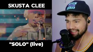 SKUSTA CLEE quotSoloquot live studio session  SINGER HONEST REACTION [upl. by Herrington]