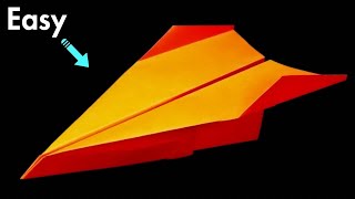 HOW to make a easy paper airplane that flies far  origami plane rocket GUNAR [upl. by Sinegold433]