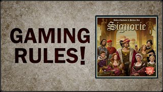 Signorie  Gaming Rules How to Play Rules Video [upl. by Adehsar]