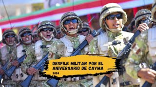 Arequipa Desfile Militar por el aniversario de Cayma  201 años Frase Corta 2024 [upl. by Buroker]