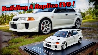 Building a Mitsubishi Lancer Evolution V Replica  124 tamiya scale model car [upl. by Kenzie]