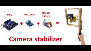 Quiet camera stabilizer on Arduino UNO 28BYJ48 stepper motors and MPU 6050  First results [upl. by Kamillah]