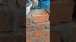 Chunai karna sekhe Brickwork on Basement shorts bricks House construction brickhouse video [upl. by Nnov430]