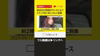 【切り抜き】規制強化から半年 物流の「2024年問題」サンマにも影響が…現場の実態は？23歳トラックめいめいさんに密着 [upl. by Aliuqahs]