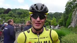 Olav Kooij  Interview at the start  Stage 4  Baloise Belgium Tour 2024 [upl. by Ermentrude]