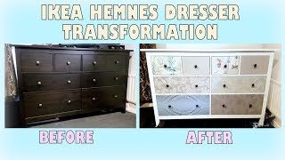 DIY Makeover  Transforming Ikea Hemnes Dresser  Upcycling Furniture [upl. by Lleroj405]