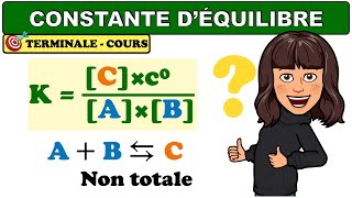 Equilibre dynamique  Constante déquilibre K  activité  CHIMIE  TERMINALE [upl. by Nobel441]