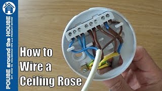 How to wire a ceiling rose  lighting circuits explained Ceiling rose pendant install [upl. by Goles]