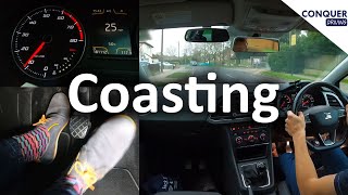 What is coasting when driving and what is allowed on the UK driving test [upl. by Nnaeiram]