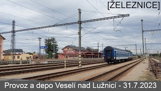 ŽELEZNICE Provoz a depo Veselí nad Lužnicí  3172023 [upl. by Aiket]