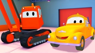 Tom the Tow Truck with the Demolition Crane and their friends in Car City [upl. by Enoj749]