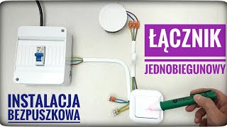 ŁĄCZNIK JEDNOBIEGUNOWY  Jak podłączyć łącznik pojedynczy do instalacji elektrycznej oświetlenia ⚠️💡 [upl. by Sosanna803]