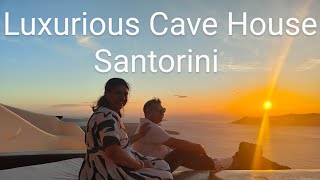 Room tour of our luxurious Cave House Santorini Greece [upl. by Robinetta]