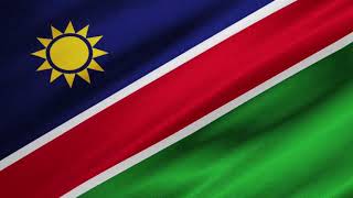 Namibia Flag in HD 1080P waving with Instrumental National Anthem [upl. by Ecirtemed]