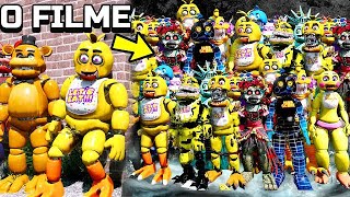 ANIMATRONICS MOVIE VS TODOS OS ANIMATRONICS GOLDEN FREDDY FREDDY CHICAS BONNIE O FILME 4 [upl. by Melan40]