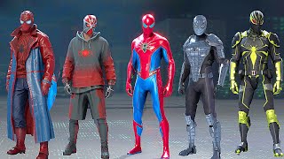 Marvels Avengers ALL SpiderMan Suits [upl. by Lohner]