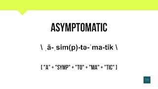 How To Pronounce Asymptomatic  Meaning  Pronunciation [upl. by Ricketts]