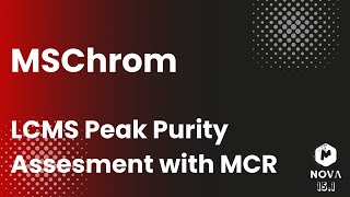 Mnova 151  MSChrom LCMS Peak Purity Assessment with MCR algorithm [upl. by Ahsratan]