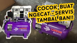 KOMPRESOR LAKONI BASIC 25S  COCOK UNTUK YANG PUNYA BENGKEL BISA BUAT NGECAT BISA BUAT TAMBEL BAN [upl. by Cirnek842]