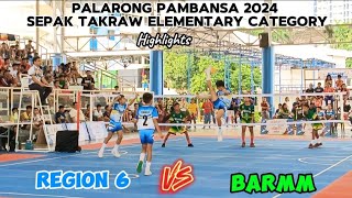 Palarong Pambansa 2024 Sepak Takraw Elementary Highlights [upl. by Bilbe676]